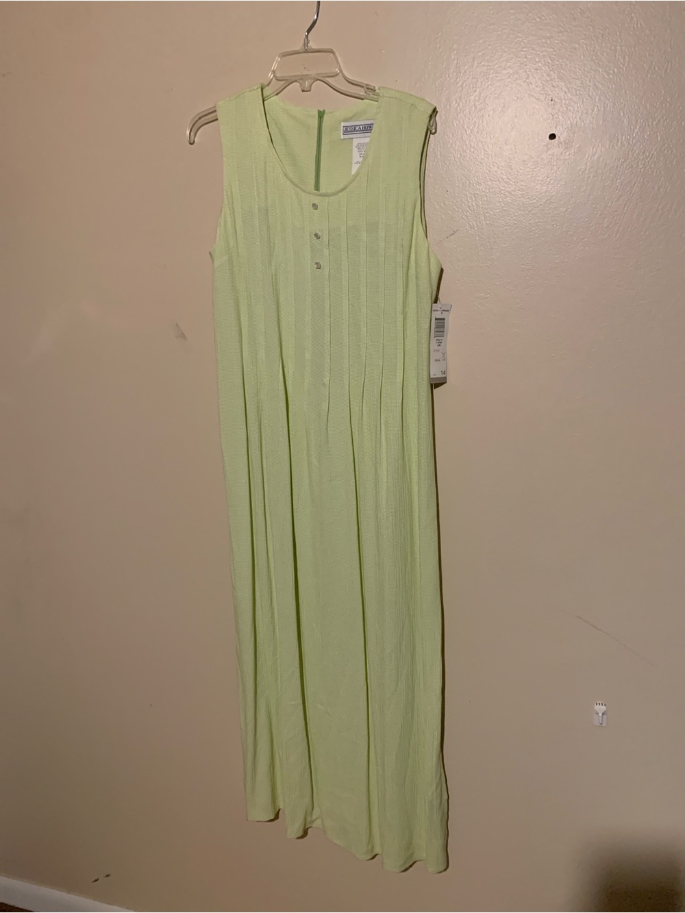 Sleeveless Light Green Maxi Dress CottageCore vibes vintage era